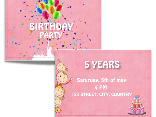 Invitation card - Girl -I3